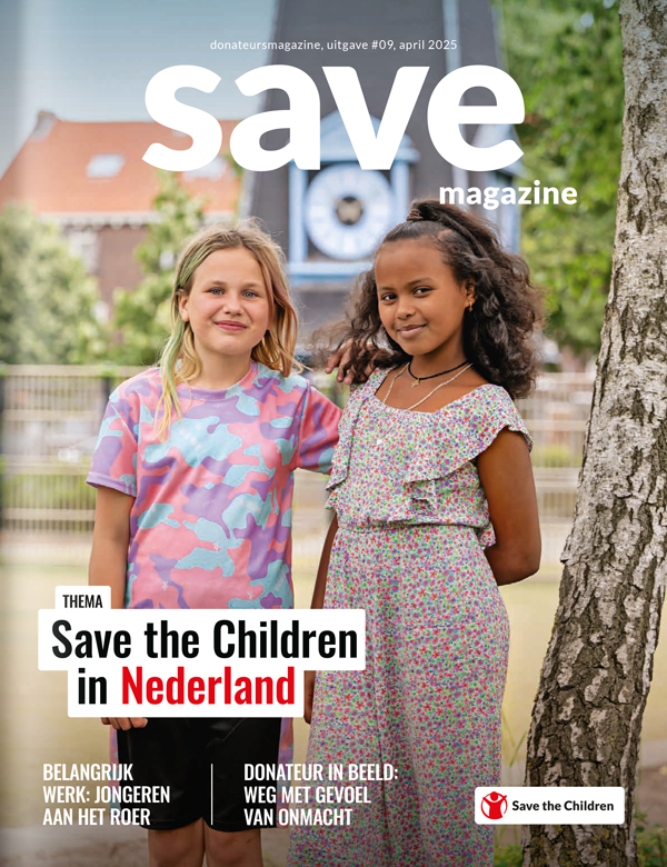 cover save magazine april 2025: Thema Save the Children in Nederland