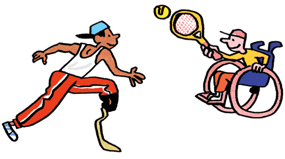 illustratie sporten voor iedereen - meer aandacht voor sport