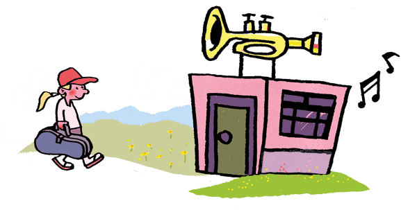 illustratie overal muziekscholen