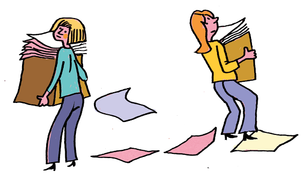 illustratie Te veel papierwerk in onderwijs