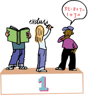 lezen, schrijven en rekenen op één