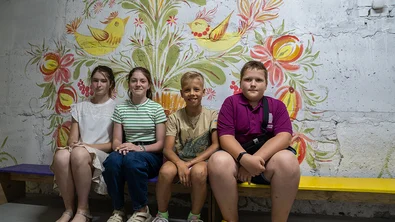 Kinderen in school - Oekraïne