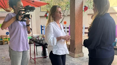 Julia in Egypte met de NOS