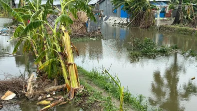 Beelden van de zware overstromingen in Bangladesh