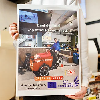 Poster van plan deelfietsen Poster van plan deelfietsen