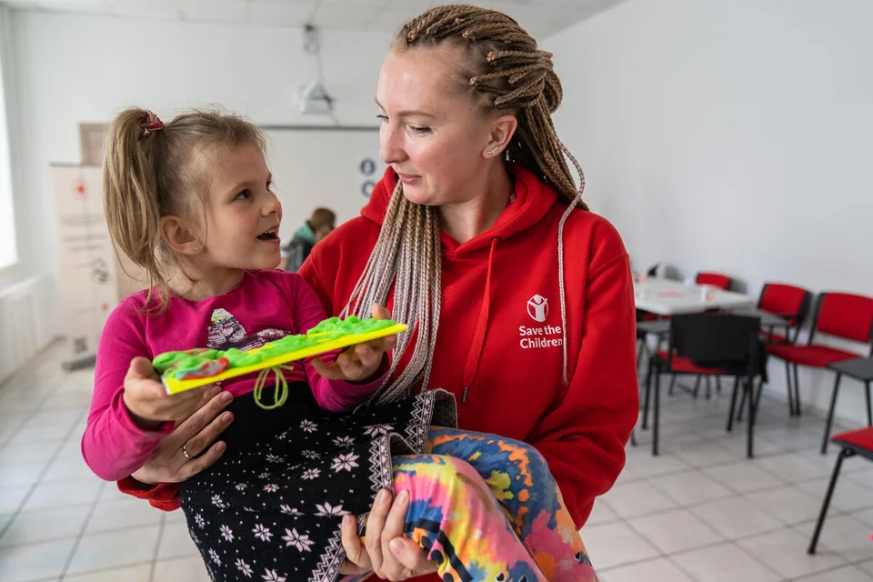 Olga Shults, programmamanager van Save the Children bij Child Friendly Space in Mykolaiv, Oekraïne