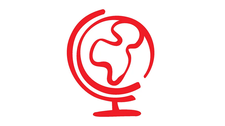 lijntekening wereldbol