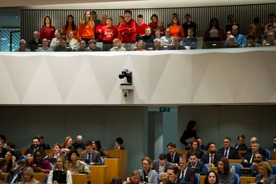 Rode lijn actie in de Tweede Kamer