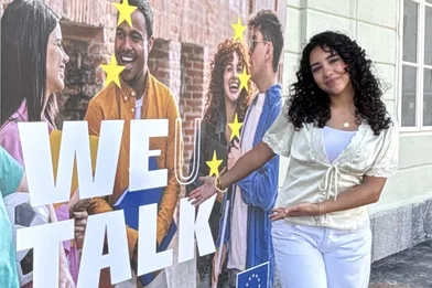Jongerenambassadeur Naya bij EU-dialoog