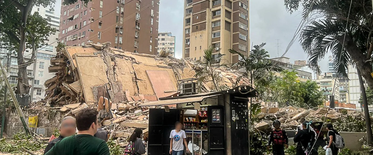 Ingestorte gebouwen in Venezuela door aardbevingen