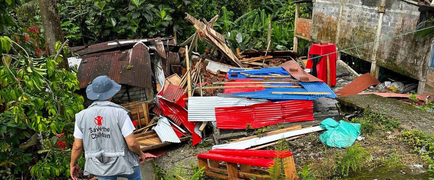 Save the Children in Colombia na aardbeving