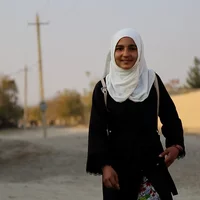 Zahra arriving home