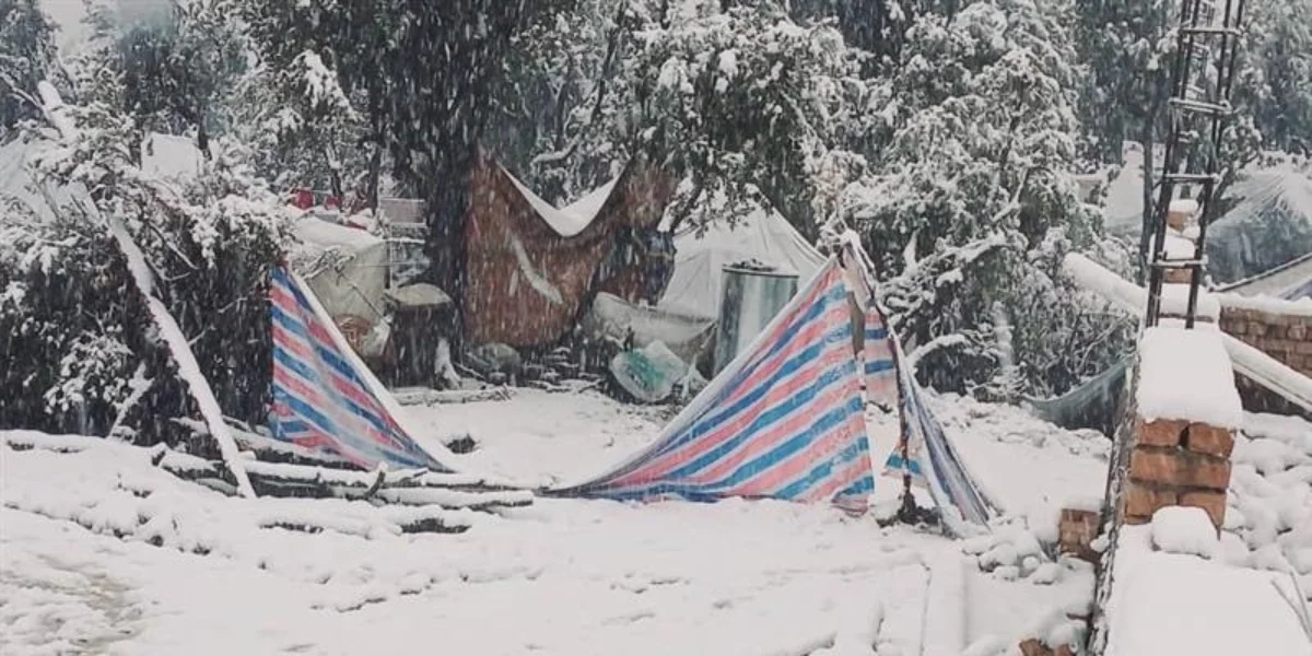 Snowfall in Afghanistan